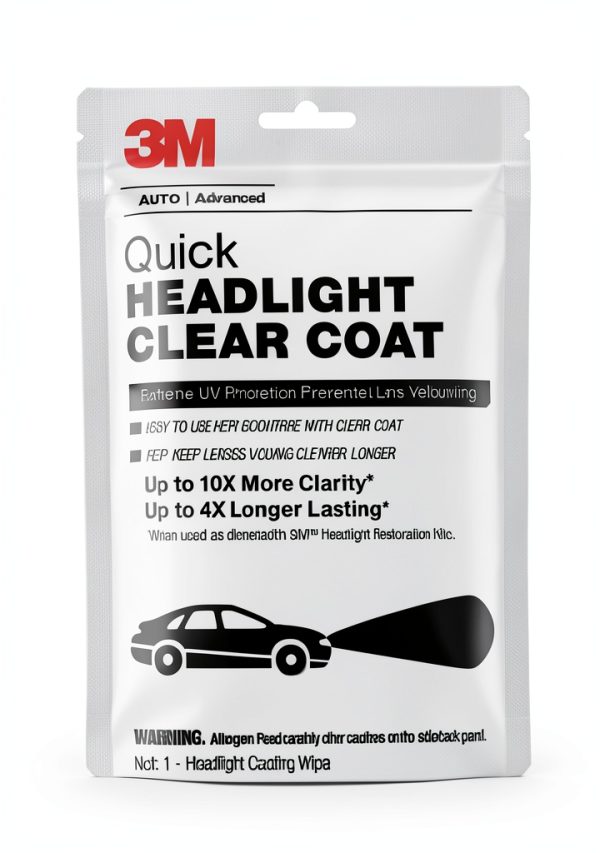 3M Headlight Restoration Kit 32516 UV Coat Wipe Automotive Lenses-0