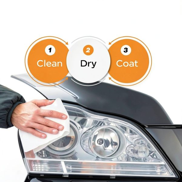Clear Lights Headlight Restoration Kit RH1 – Clear Coat & 2 Wipes-4