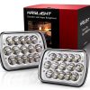 KASLIGHT LED Headlight 5x7 7x6 H6054 Replacement Black Transparent-0