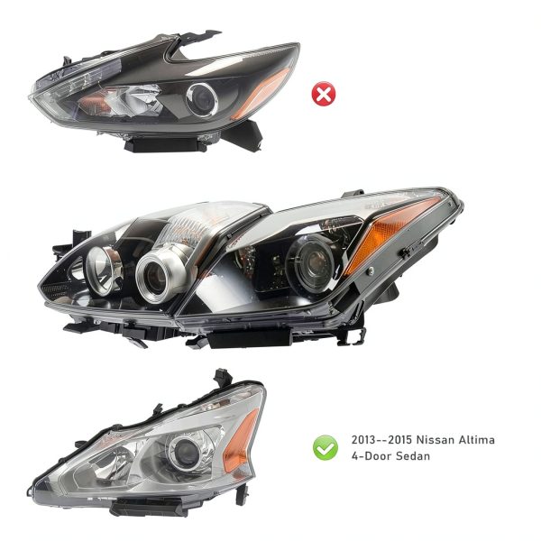 ADCARLIGHTS Headlight Assembly OE Replacement for 2013-2015 Nissan-5