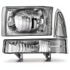 Nilight Chrome Headlight Assembly for 1999-2004 Ford F250/F350-1