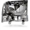 Nilight Chrome Headlight Assembly for 1999-2004 Ford F250/F350-2