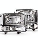 Nilight Chrome Headlight Assembly for 1999-2004 Ford F250/F350-0