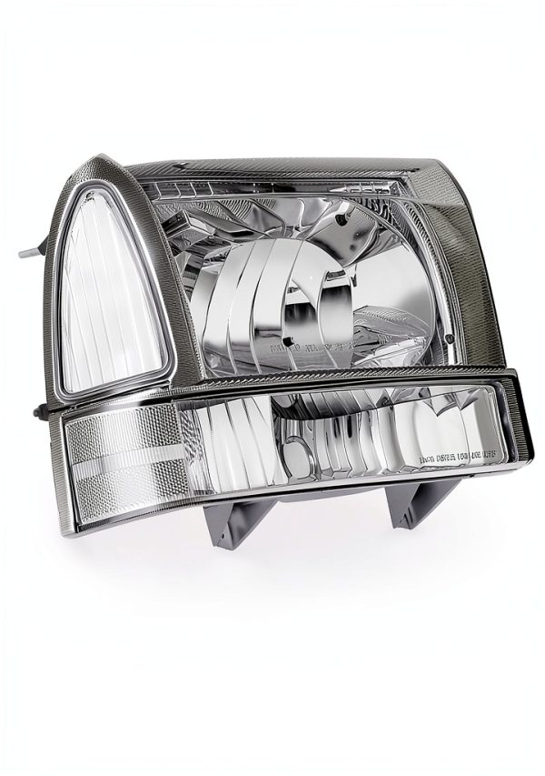 Nilight Chrome Headlight Assembly for 1999-2004 Ford F250/F350-5