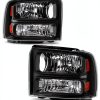 Ford F-250 Headlight Assembly AUTOSAVER88 OE-Black Amber Clear Fit-0