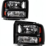 Ford F-250 Headlight Assembly AUTOSAVER88 OE-Black Amber Clear Fit-0