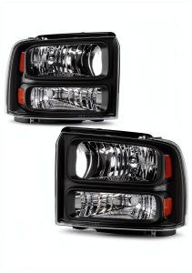 Ford F-250 Headlight Assembly AUTOSAVER88 OE-Black Amber Clear Fit-0
