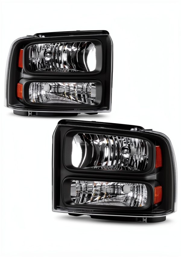 Ford F-250 Headlight Assembly AUTOSAVER88 OE-Black Amber Clear Fit-0
