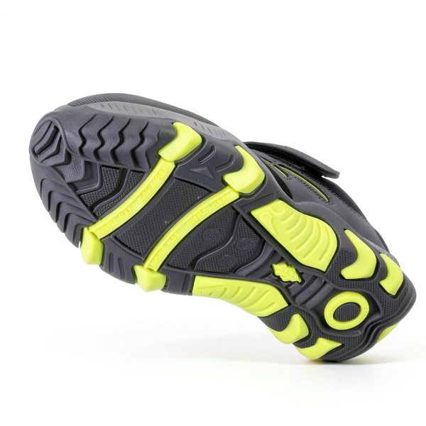 Boys Hiking Shoes Kids Waterproof Outdoor Sneakers Grey Green Size 12-2