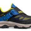 Merrell Unisex-Child Moab Speed Low Zt Waterproof Black/Blue Lime-4