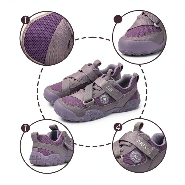 TARANIS Kids Hiking Shoes - Wide Toe, Durable Rubber Outsole, Multiple-4