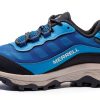 Merrell Moab Speed Low WTRPF Kids Hiking Shoes Blue-3