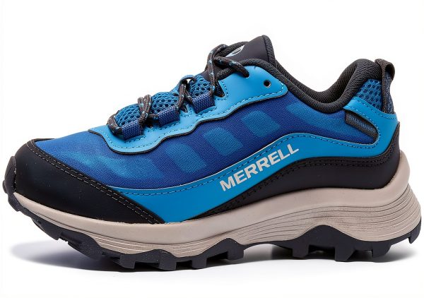 Merrell Moab Speed Low WTRPF Kids Hiking Shoes Blue-3