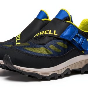 Merrell Unisex-Child Moab Speed Low Zt Waterproof Black/Blue Lime-0