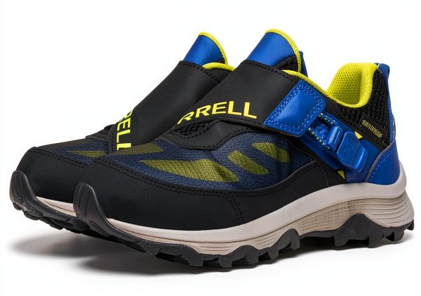 Merrell Unisex-Child Moab Speed Low Zt Waterproof Black/Blue Lime-0