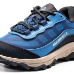 Merrell Moab Speed Low WTRPF Kids Hiking Shoes Blue-0
