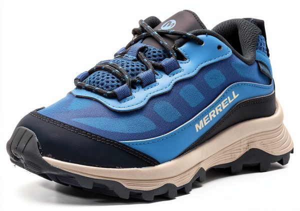 Merrell Moab Speed Low WTRPF Kids Hiking Shoes Blue-0